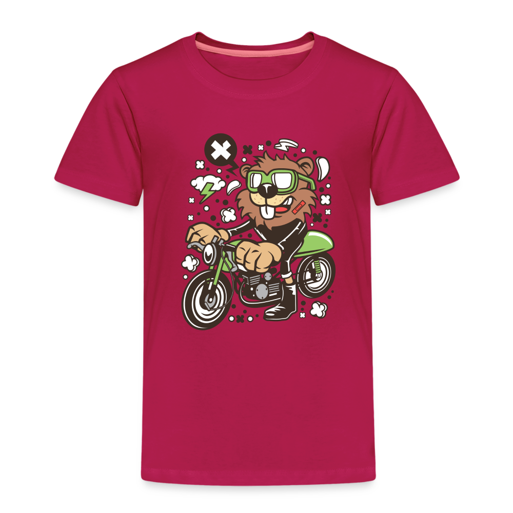 Maglietta Premium per bambini | Spreadshirt | Beaver Motorcycle - Borgogna