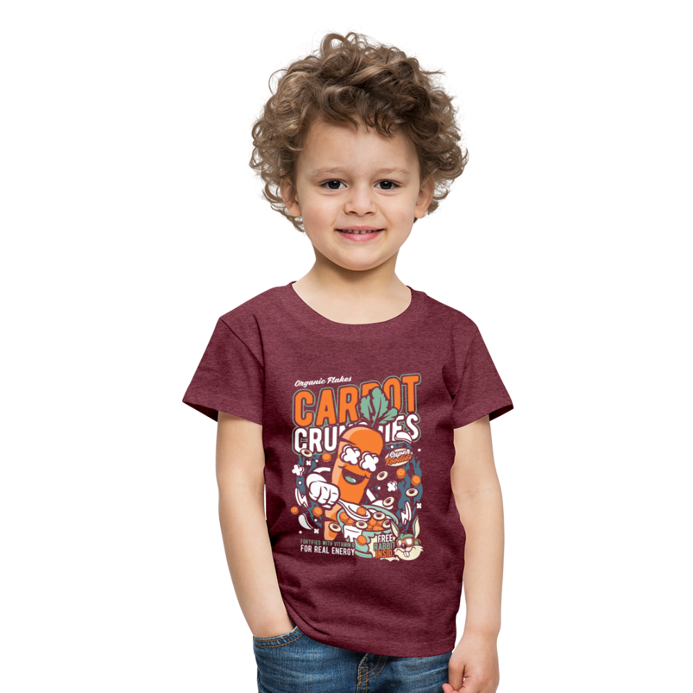 Maglietta Premium per bambini | Spreadshirt | Carrot Crunchies - rosso bordeaux melange