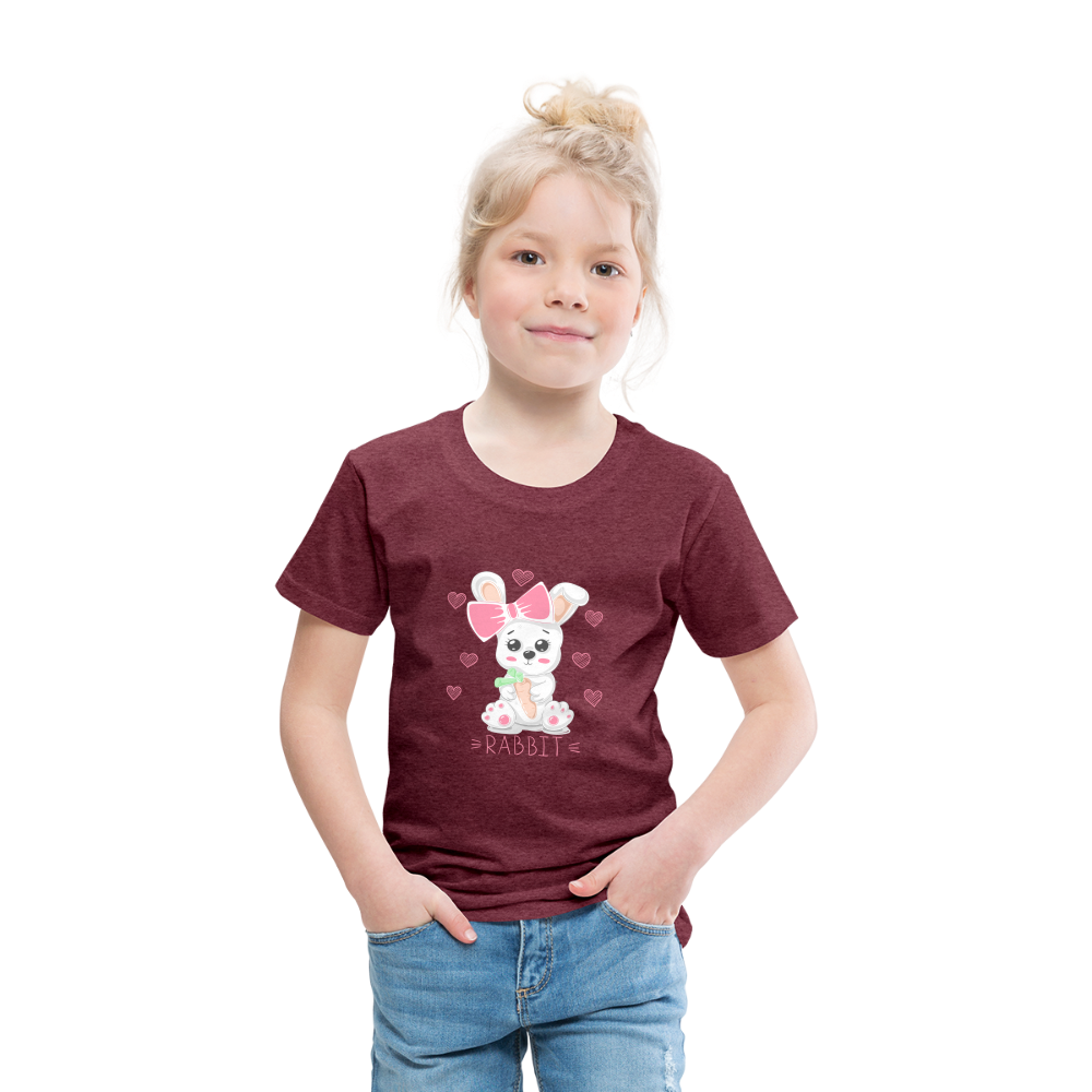 Maglietta Premium per bambini | Spreadshirt | Rabbit - rosso bordeaux melange