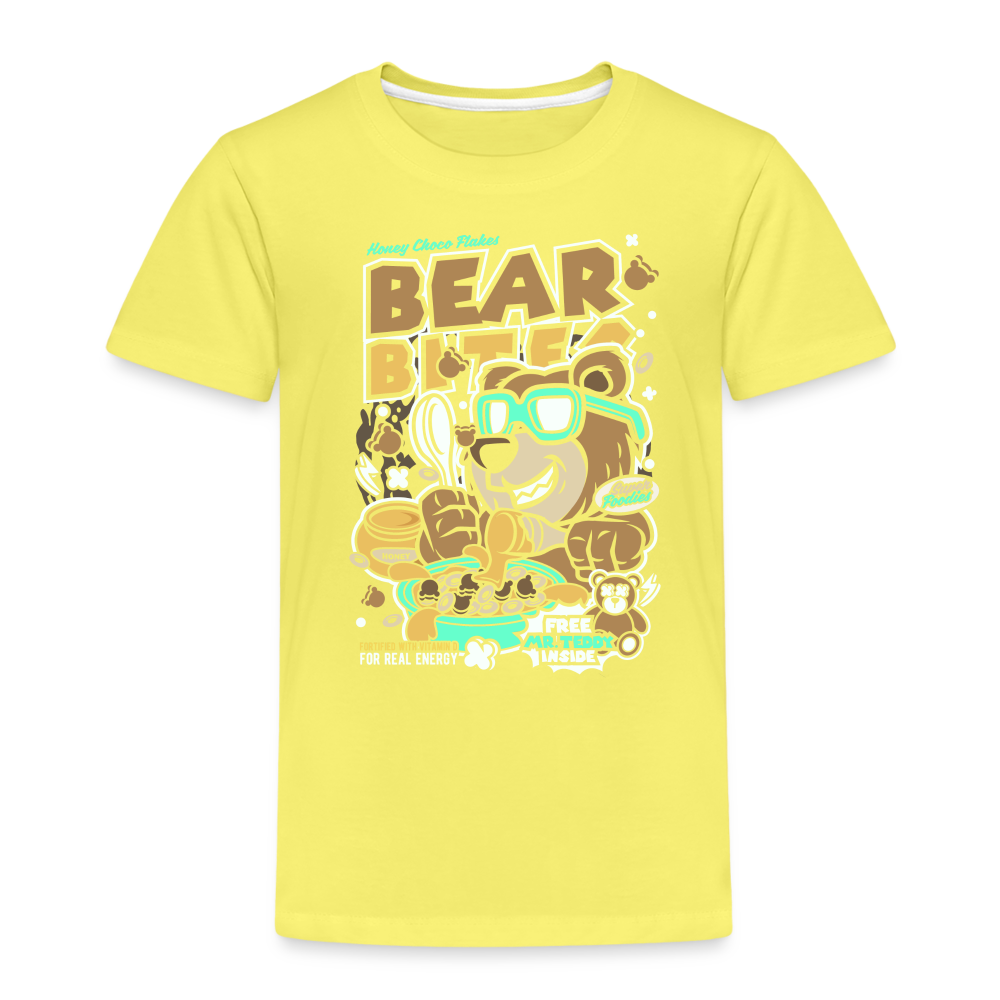 Maglietta Premium per bambini | Spreadshirt | Bear Bites - giallo