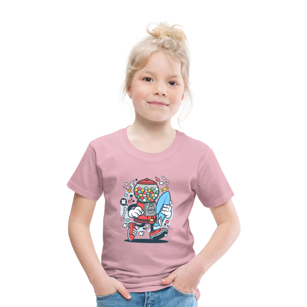 Maglietta Premium per bambini | Spreadshirt | Candy Machine Surfer - rosa chiaro