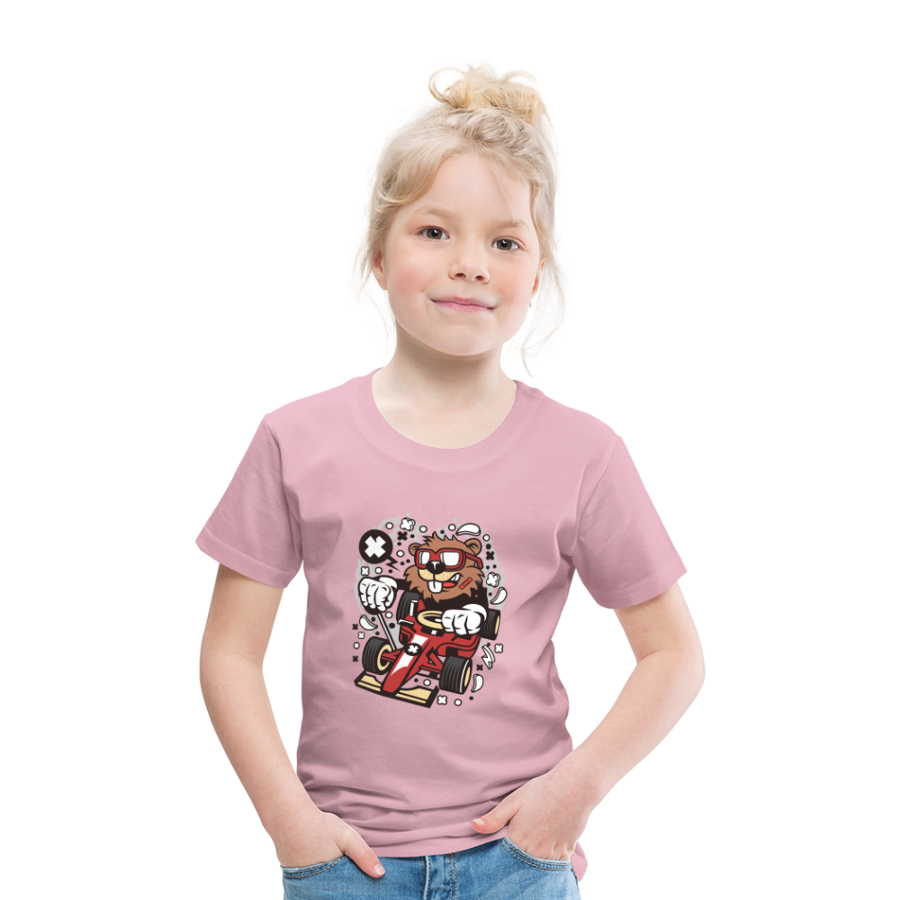 Maglietta Premium per bambini | Spreadshirt | Beaver Racer - rosa chiaro