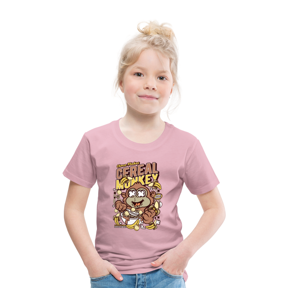 Maglietta Premium per bambini | Spreadshirt | Cereal Monkey - rosa chiaro