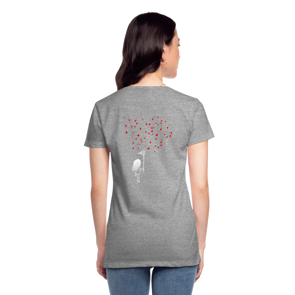 Maglietta Premium da donna | Spreadshirt | Collect Hearts - grigio melange