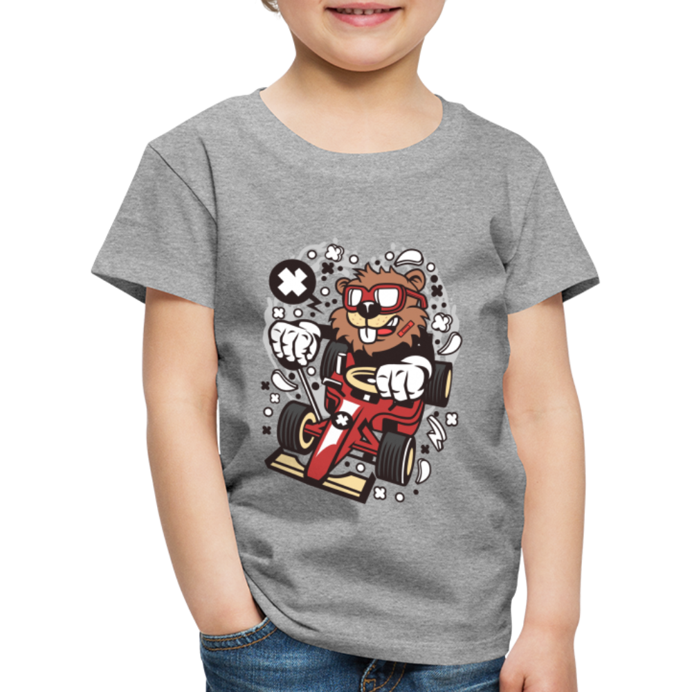 Maglietta Premium per bambini | Spreadshirt | Beaver Racer - grigio melange