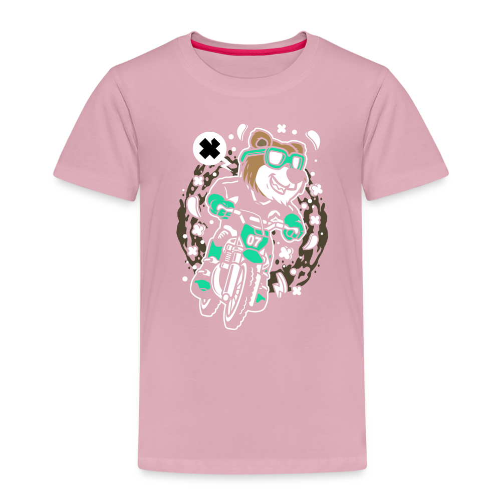 Maglietta Premium per bambini | Spreadshirt | Bear Motocross - rosa chiaro