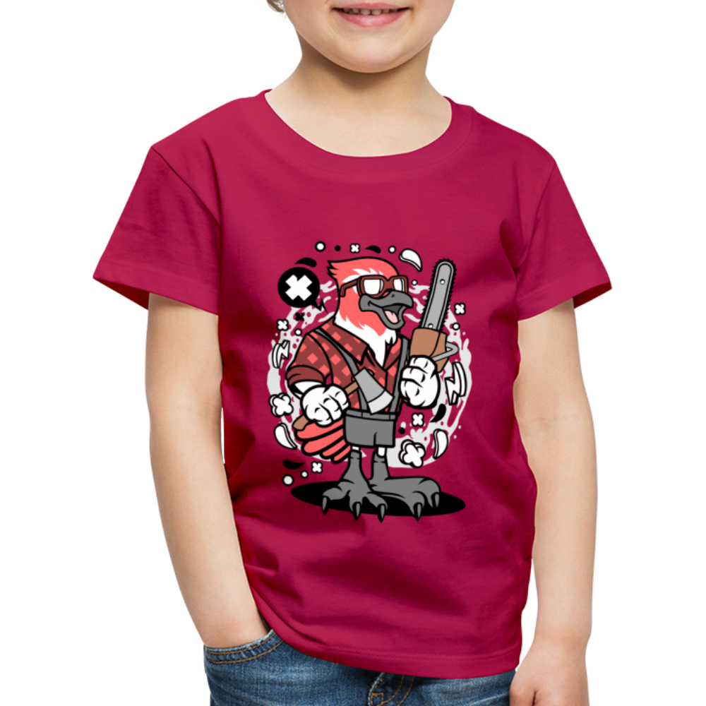 Maglietta Premium per bambini | Spreadshirt | Bird Lumberjack - Borgogna