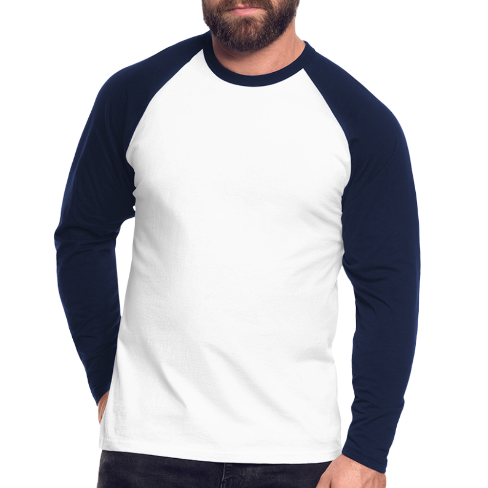 Maglia da baseball a manica lunga da uomo | Fruit of the Loom - bianco/navy