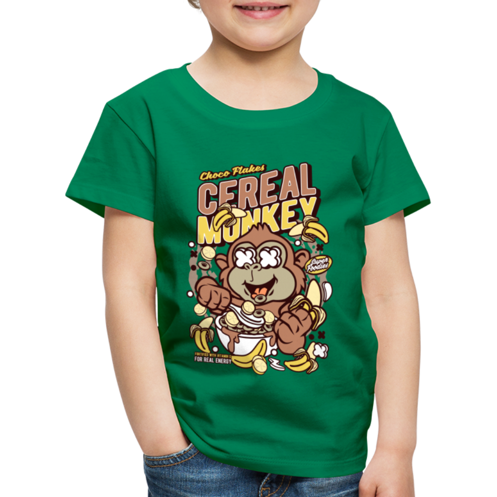 Maglietta Premium per bambini | Spreadshirt | Cereal Monkey - verde kelly