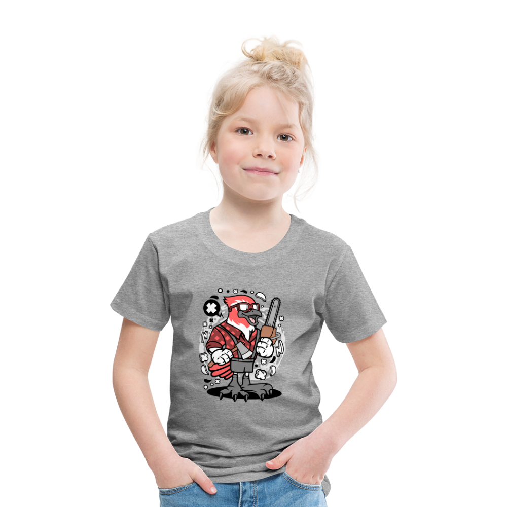 Maglietta Premium per bambini | Spreadshirt | Bird Lumberjack - grigio melange