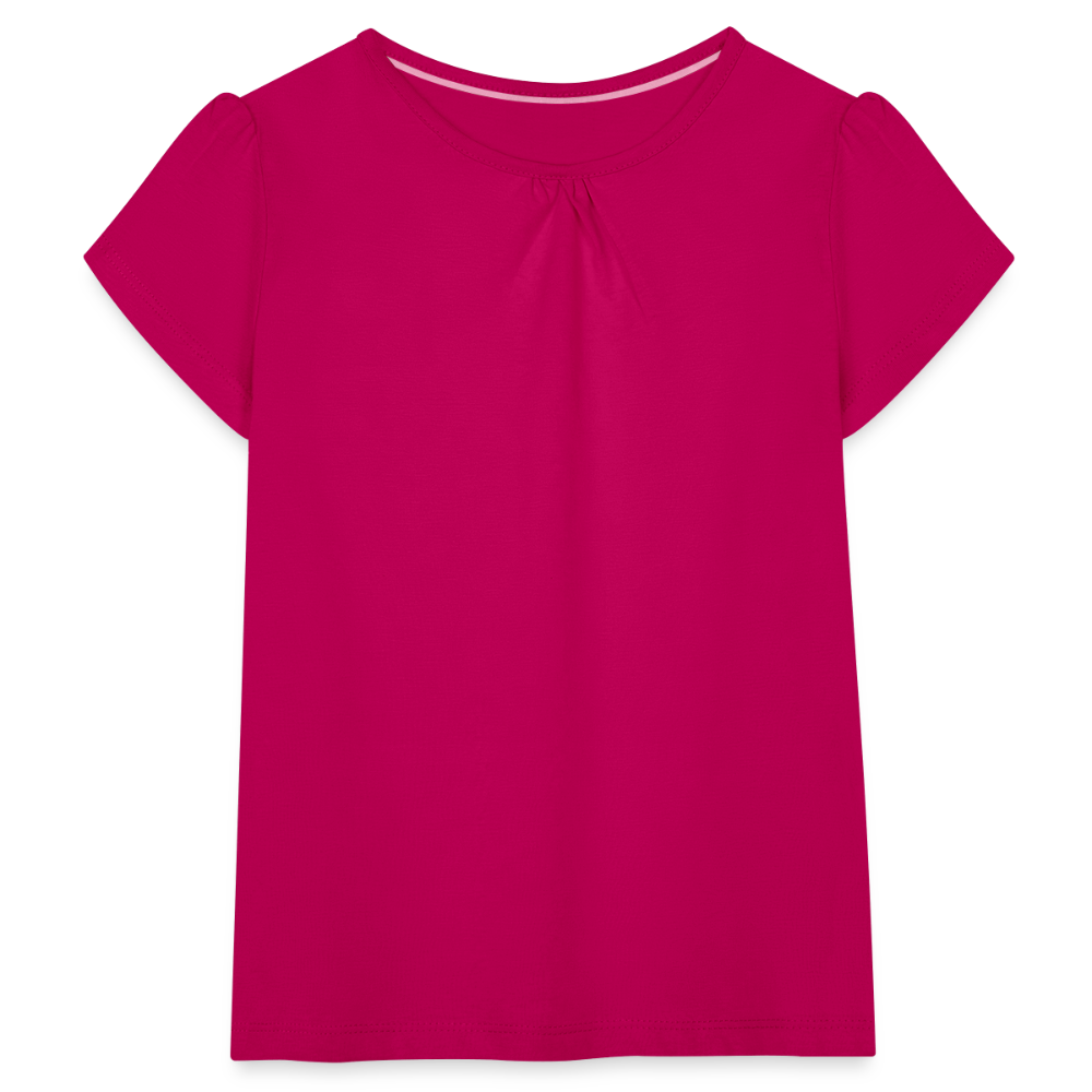 Maglietta da ragazza con arricciatura | Spreadshirt - fucsia