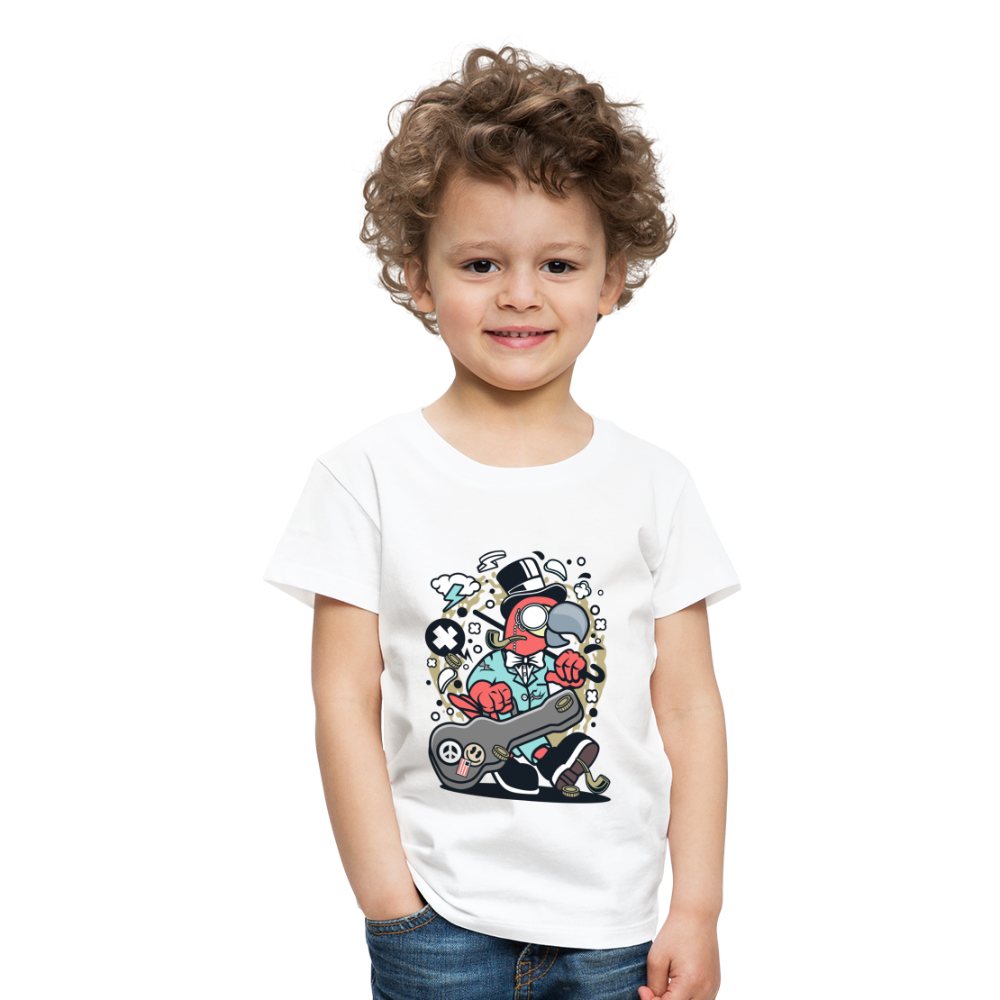 Maglietta Premium per bambini | Spreadshirt | Bird Guitarist - bianco