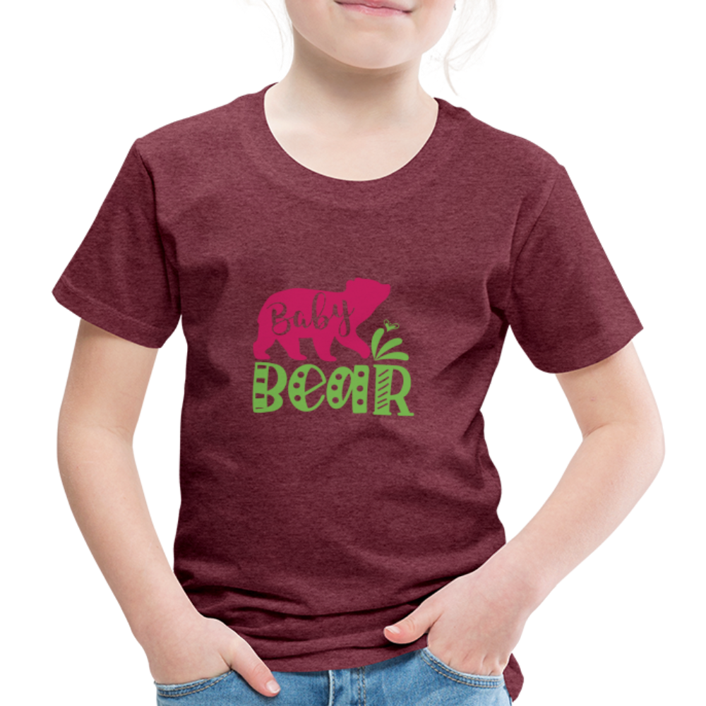 Maglietta Premium per bambini | Spreadshirt | Baby Bear - rosso bordeaux melange