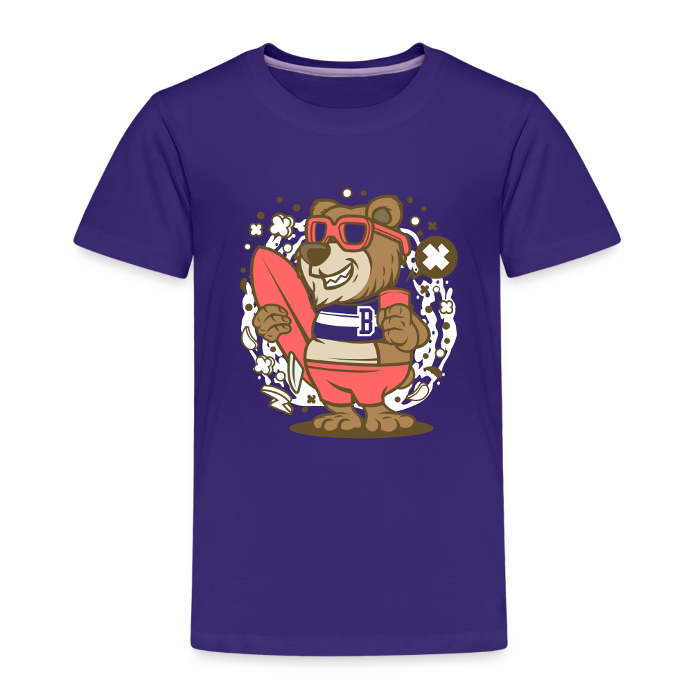 Maglietta Premium per bambini | Spreadshirt | Bear Surfing - viola