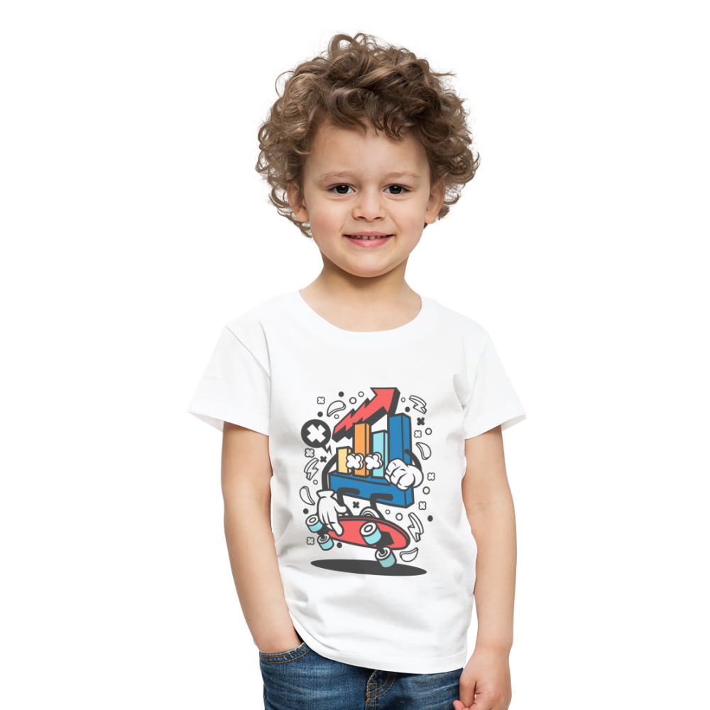Maglietta Premium per bambini | Spreadshirt | Chart Skater - bianco