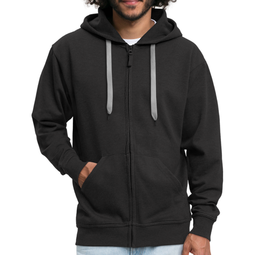 Giacca Felpata con zip Premium da uomo | Spreadshirt - nero