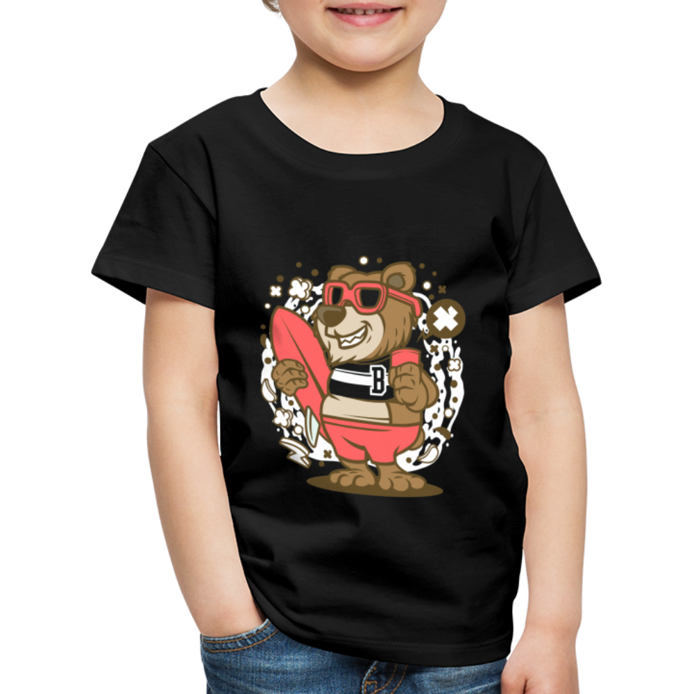 Maglietta Premium per bambini | Spreadshirt | Bear Surfing - nero