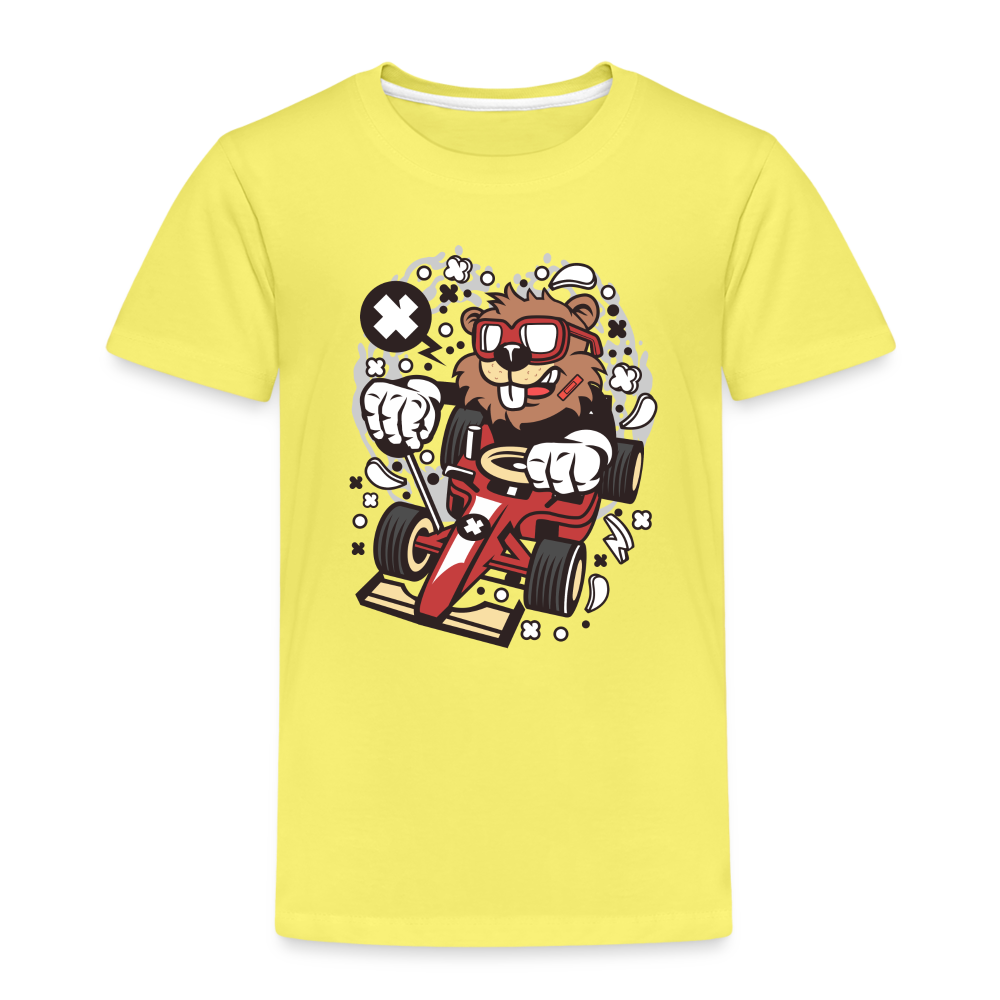 Maglietta Premium per bambini | Spreadshirt | Beaver Racer - giallo