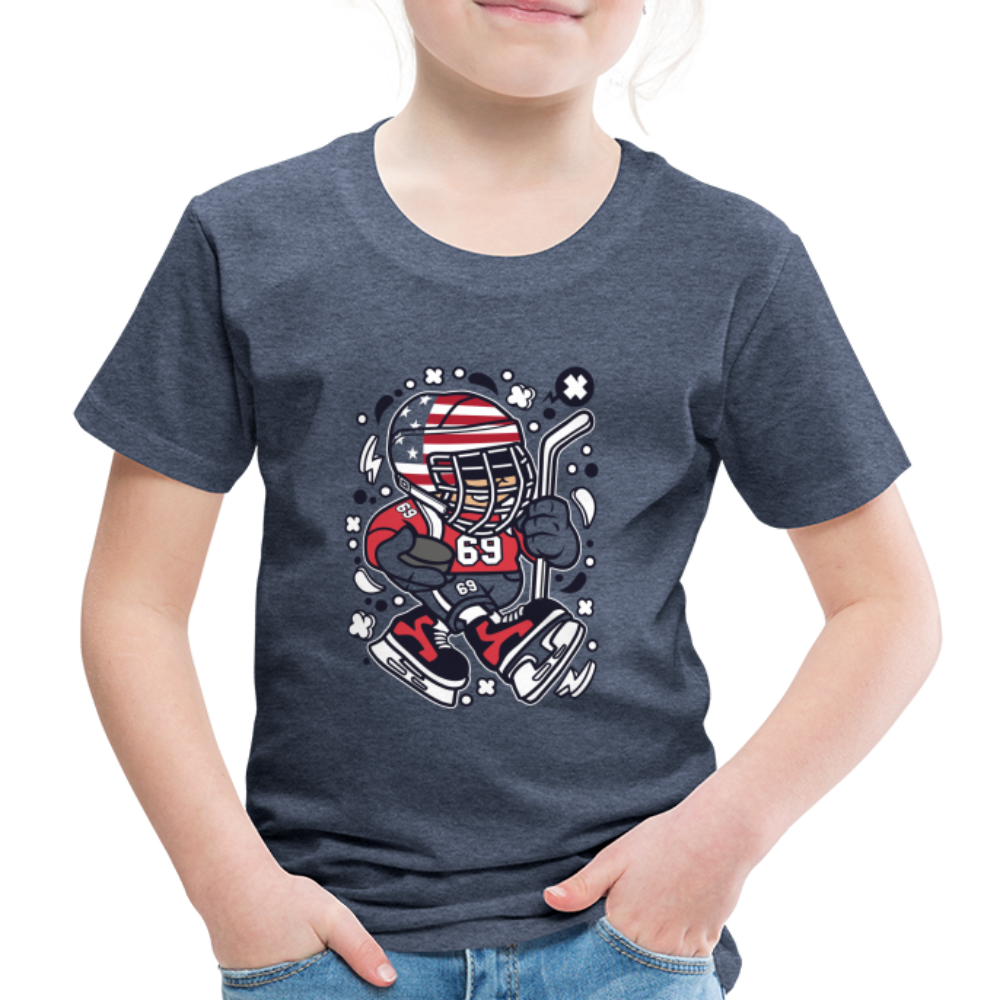 Maglietta Premium per bambini | Spreadshirt | American Hockey Kid - bluastro