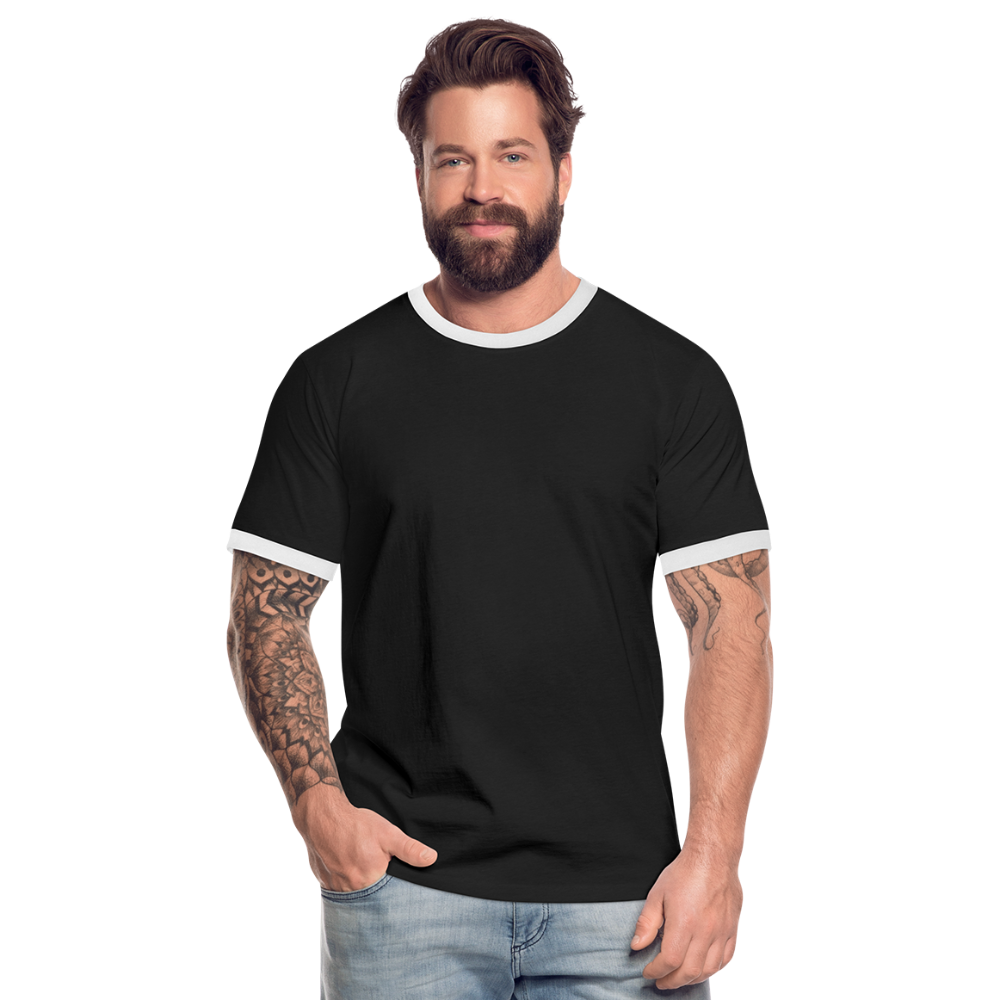 Maglietta Contrast da uomo | Spreadshirt - nero/bianco