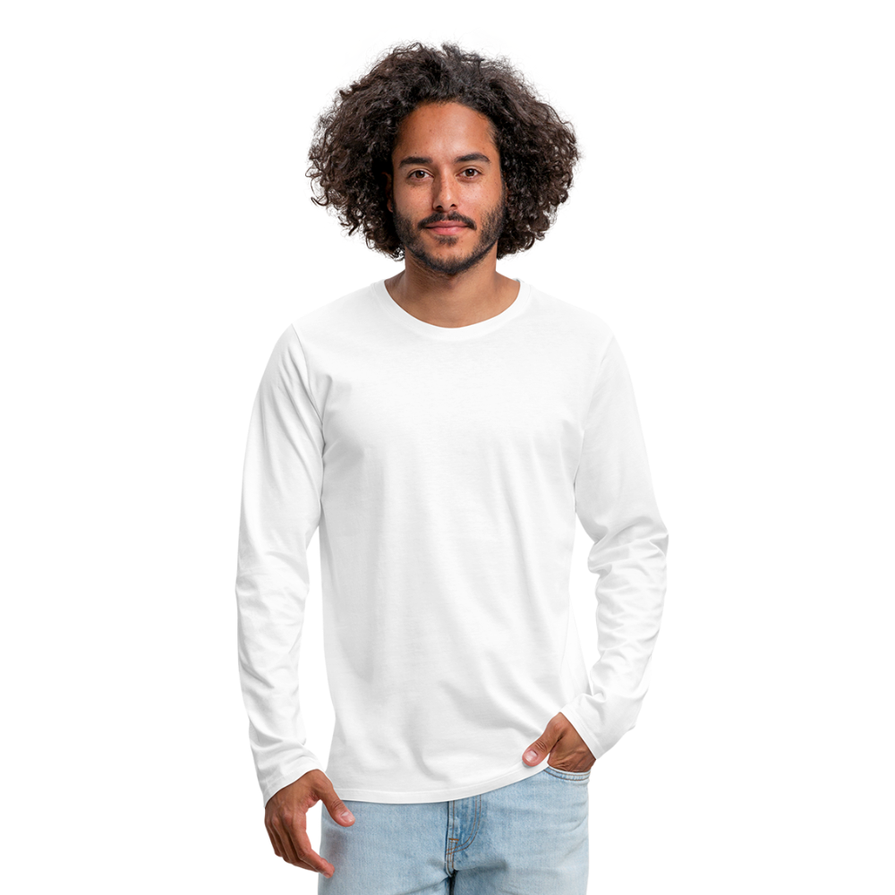 Maglietta Premium a manica lunga da uomo | Spreadshirt - bianco