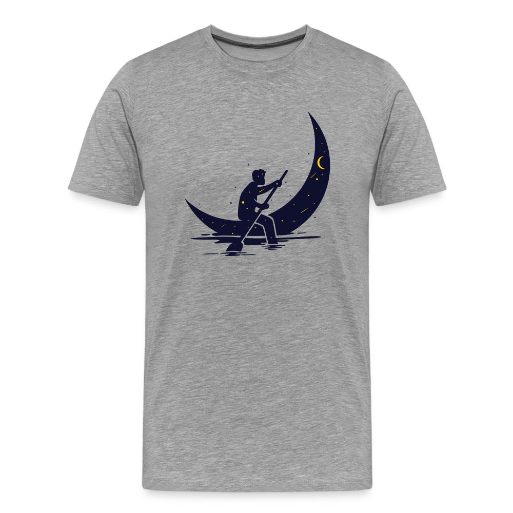 Maglietta Premium da uomo | Spreadshirt | Moon Boat - grigio melange