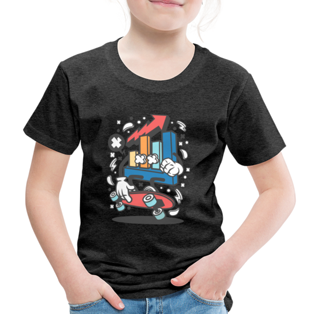 Maglietta Premium per bambini | Spreadshirt | Chart Skater - antracite