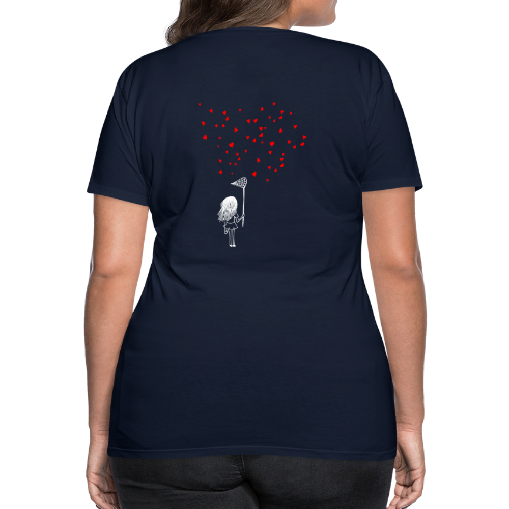 Maglietta Premium da donna | Spreadshirt | Collect Hearts - navy