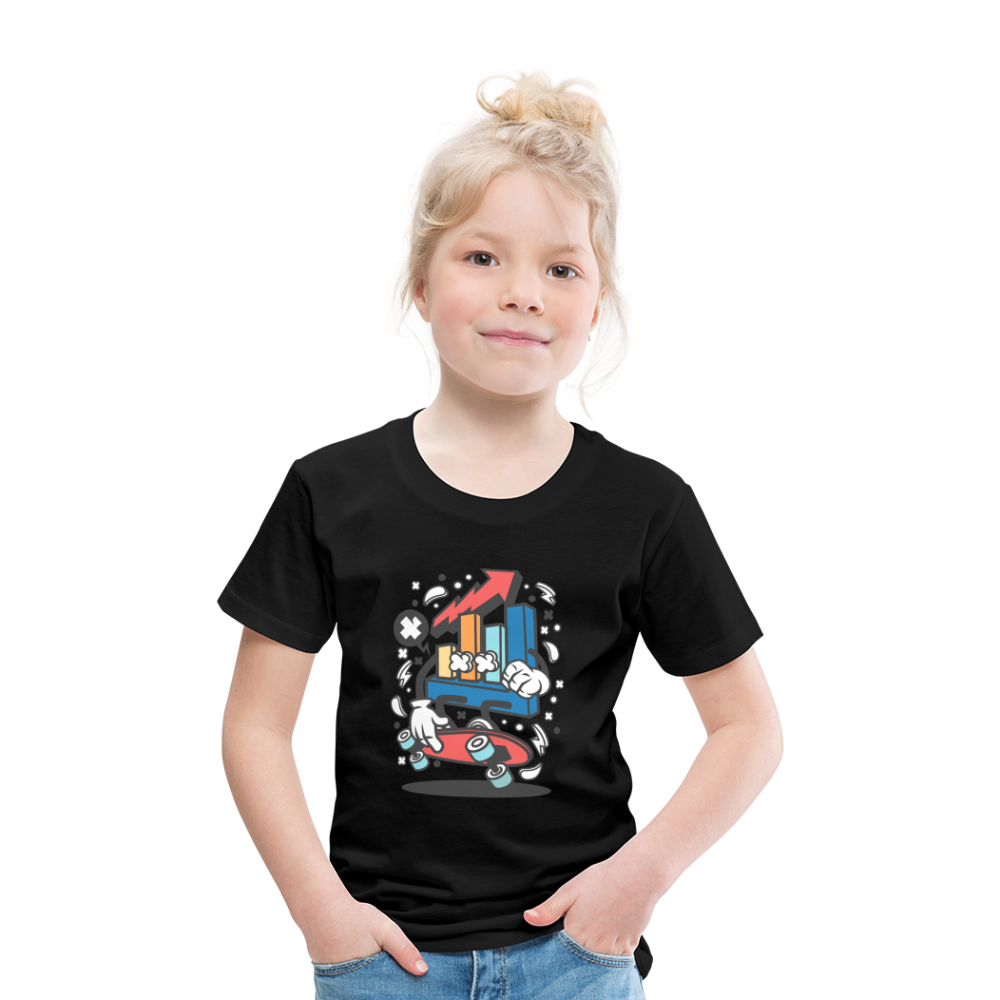 Maglietta Premium per bambini | Spreadshirt | Chart Skater - nero