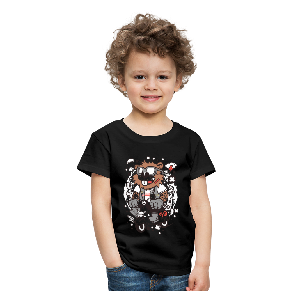 Maglietta Premium per bambini | Spreadshirt | Beaver Scooterist - nero