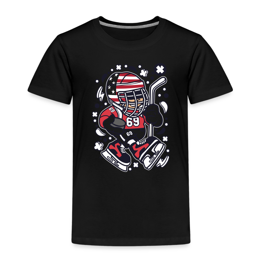 Maglietta Premium per bambini | Spreadshirt | American Hockey Kid - nero