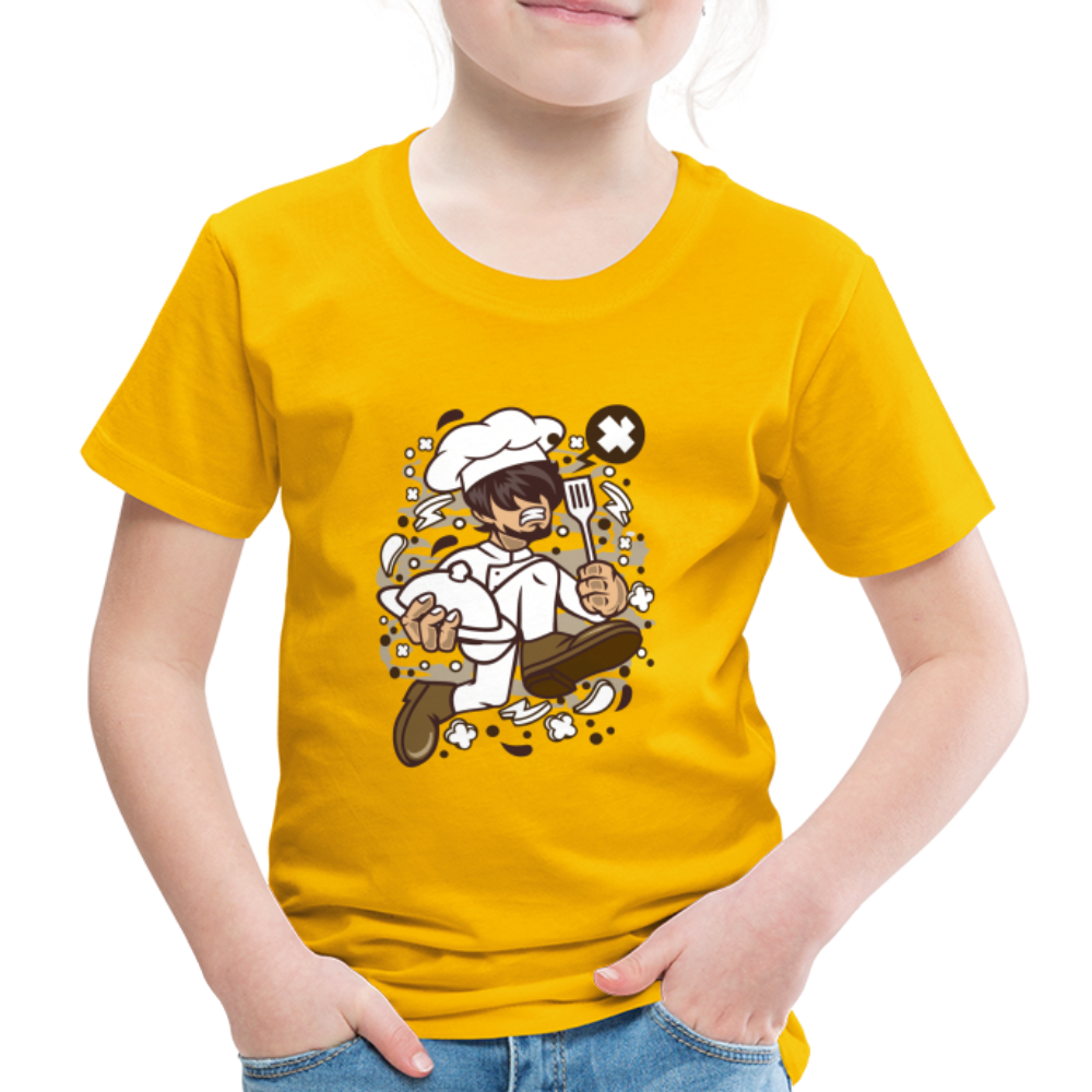 Maglietta Premium per bambini | Spreadshirt | Chef Running - giallo sole