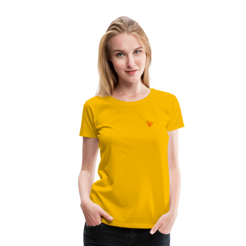 Maglietta Premium da donna | Spreadshirt | Collect Hearts - giallo sole