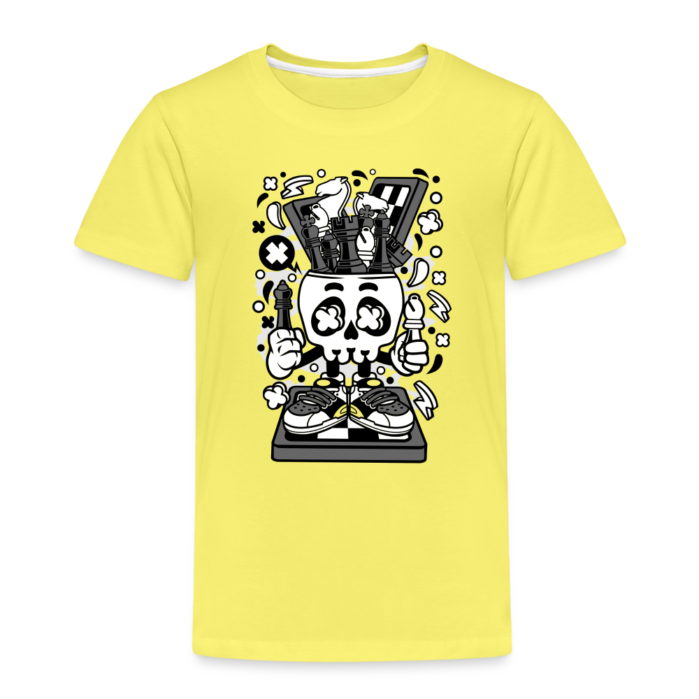 Maglietta Premium per bambini | Spreadshirt | Chess Skull - giallo