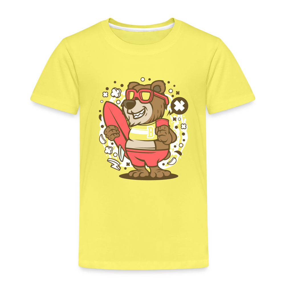 Maglietta Premium per bambini | Spreadshirt | Bear Surfing - giallo