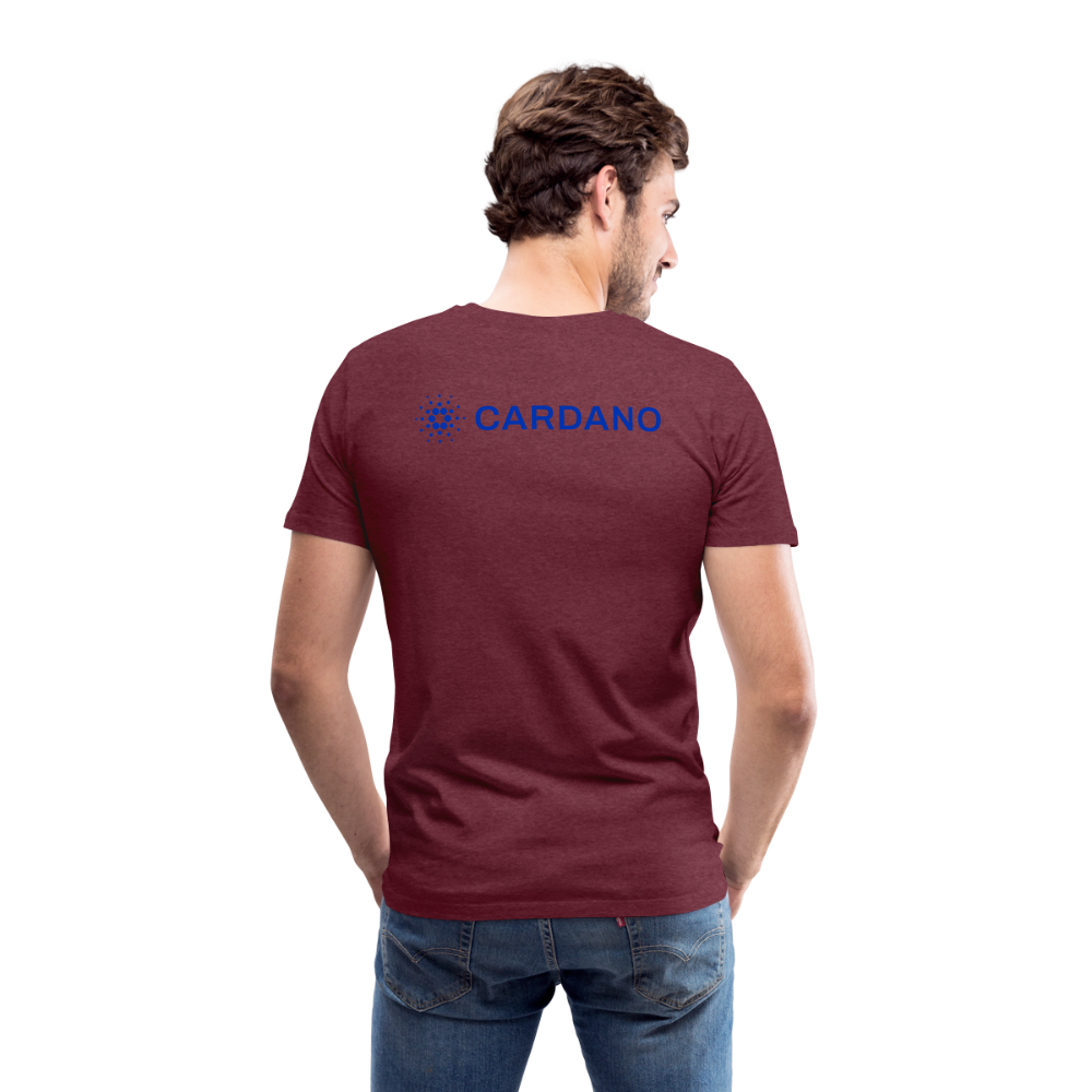 Maglietta Premium da uomo | Spreadshirt | Cardano™ #2 - rosso bordeaux melange