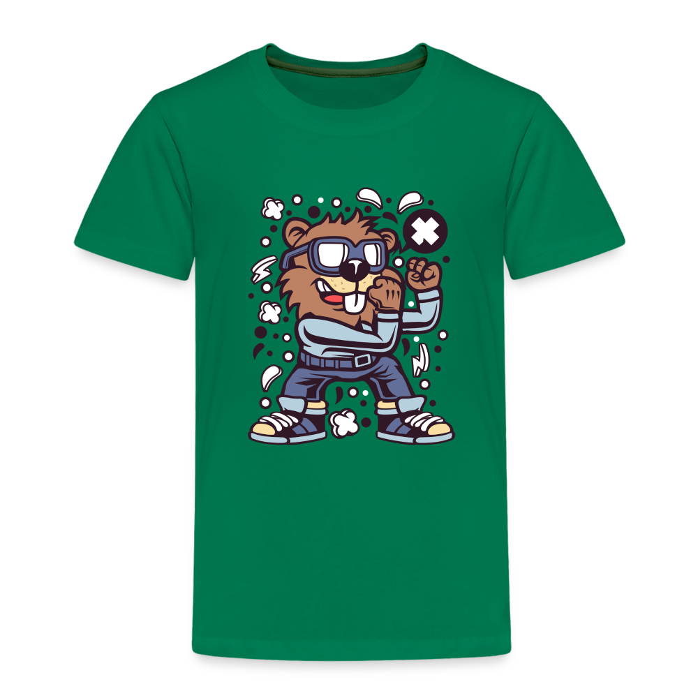 Maglietta Premium per bambini | Spreadshirt | Beaver Fighter - verde kelly