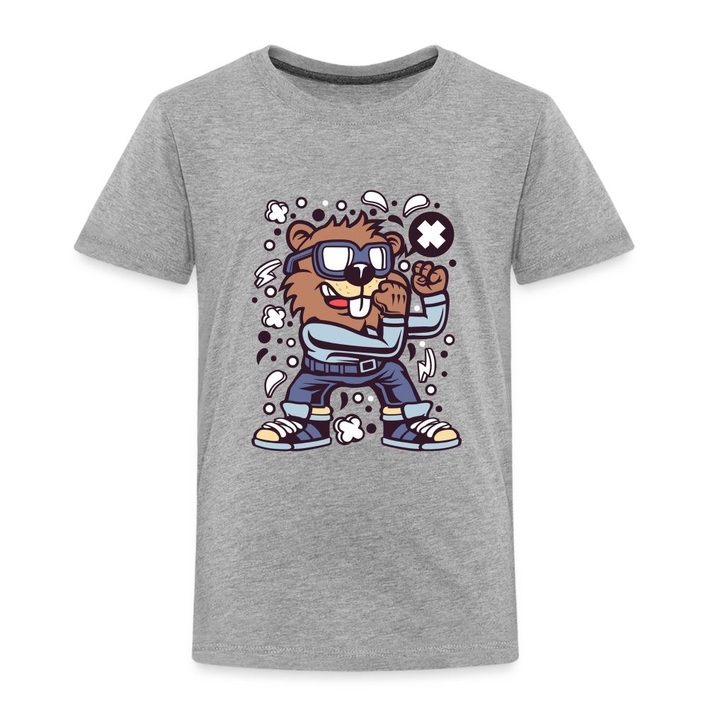 Maglietta Premium per bambini | Spreadshirt | Beaver Fighter - grigio melange