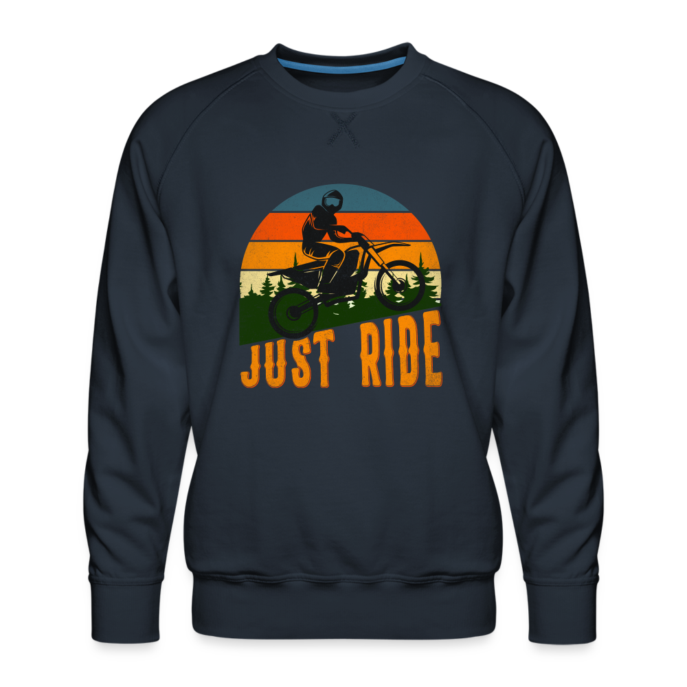 Felpa premium da uomo | Spreadshirt | Just Ride - navy