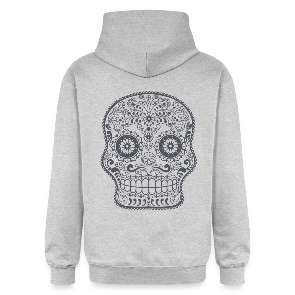 Felpa con cappuccio unisex Softstyle® a grammatura media | Gildan | Skulling Love - grigio chiaro melange