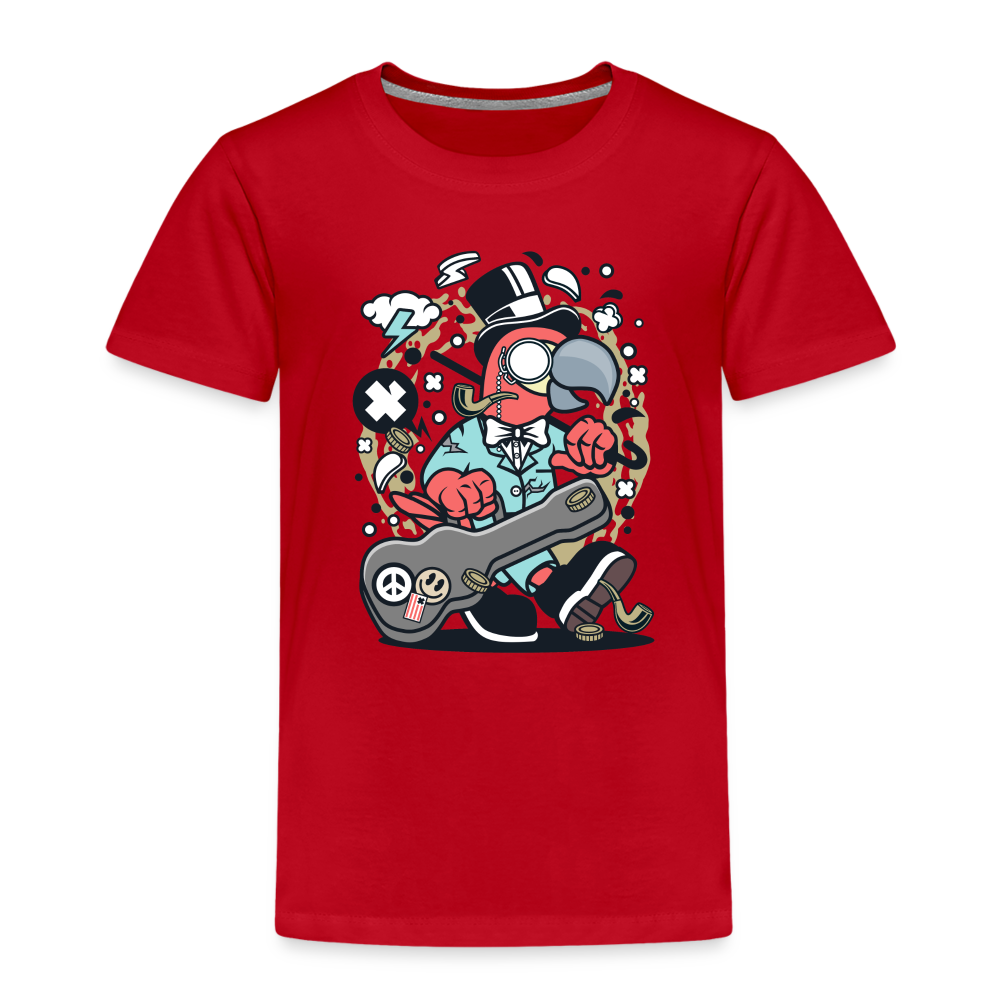 Maglietta Premium per bambini | Spreadshirt | Bird Guitarist - rosso