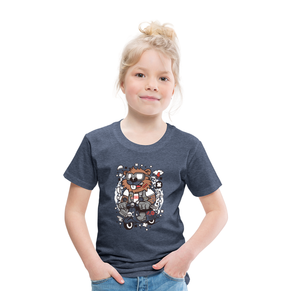 Maglietta Premium per bambini | Spreadshirt | Beaver Scooterist - bluastro