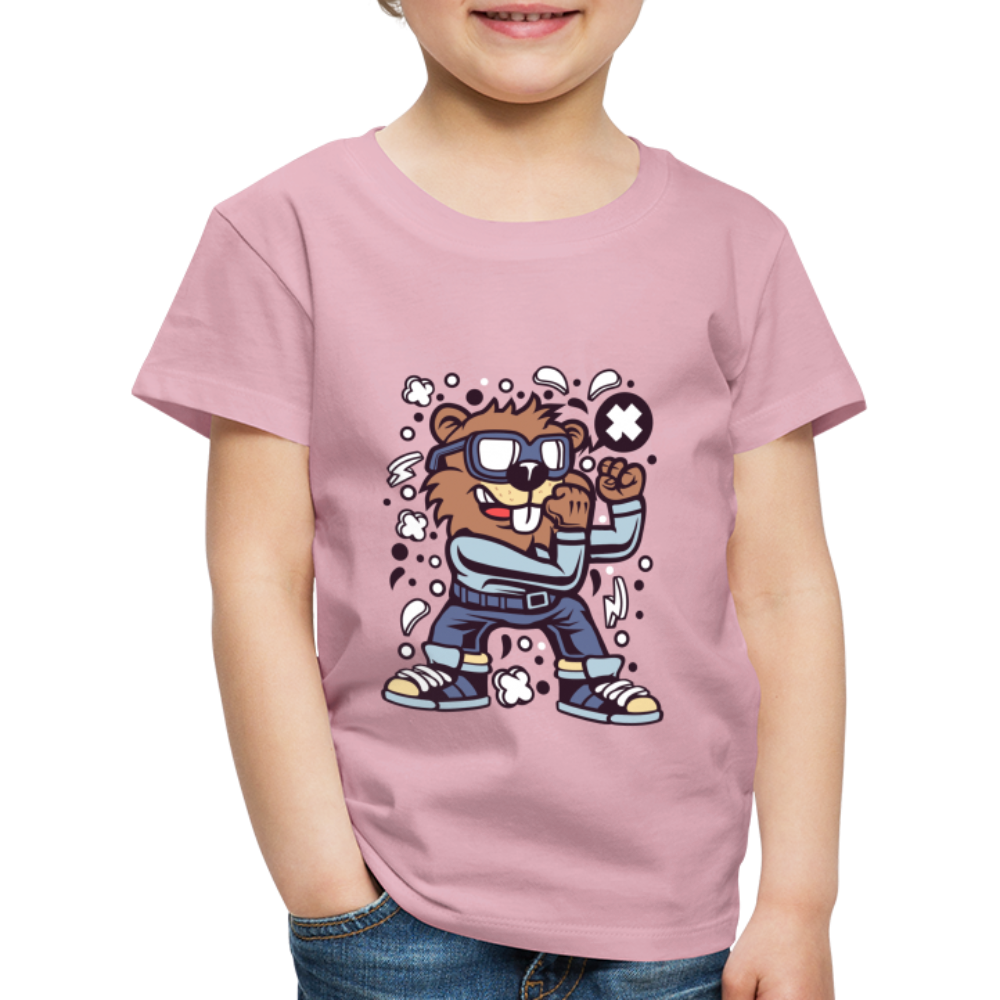 Maglietta Premium per bambini | Spreadshirt | Beaver Fighter - rosa chiaro