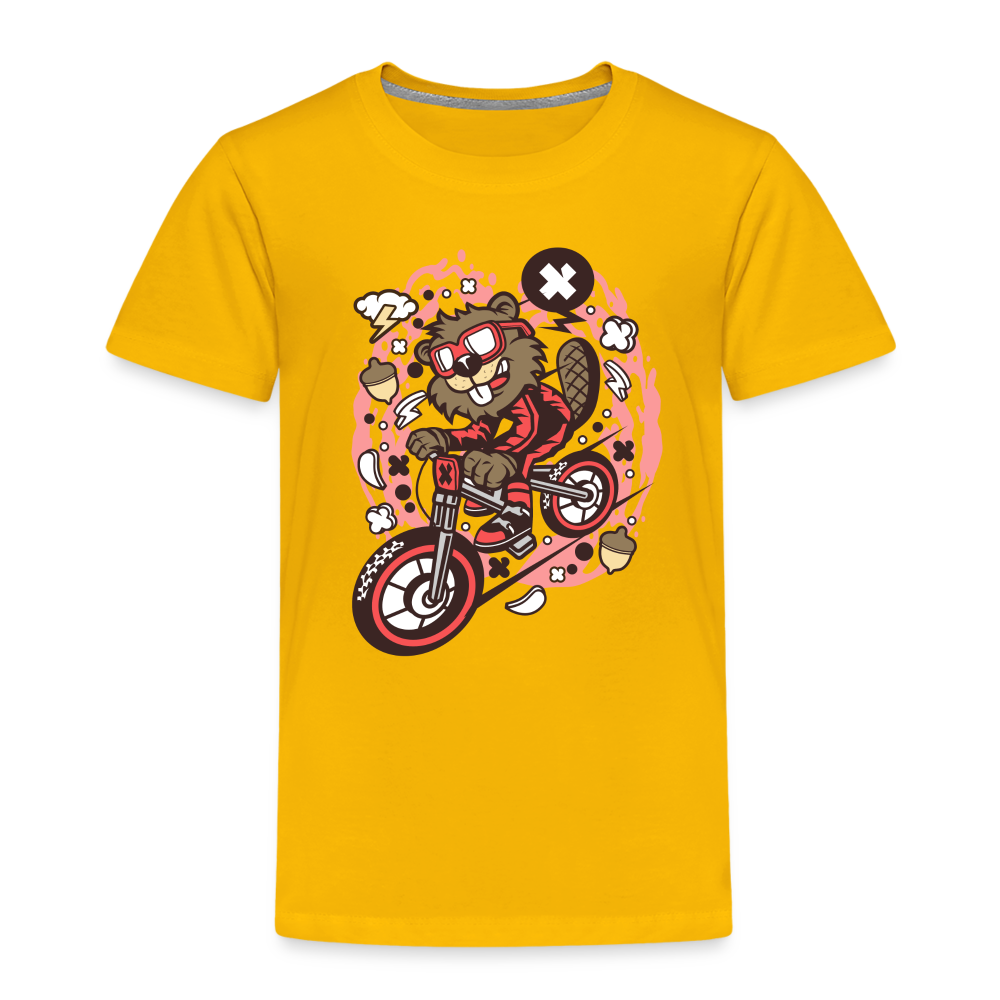 Maglietta Premium per bambini | Spreadshirt | Beaver Downhill - giallo sole