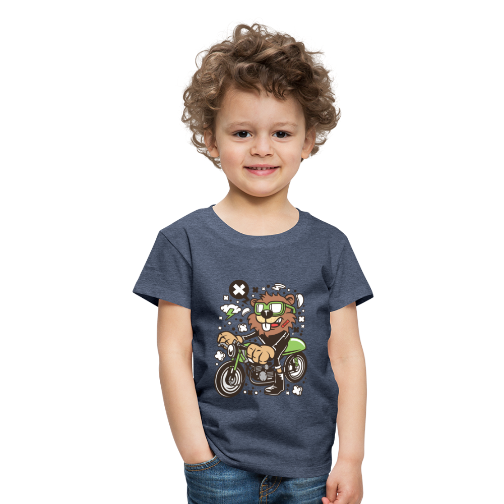 Maglietta Premium per bambini | Spreadshirt | Beaver Motorcycle - bluastro