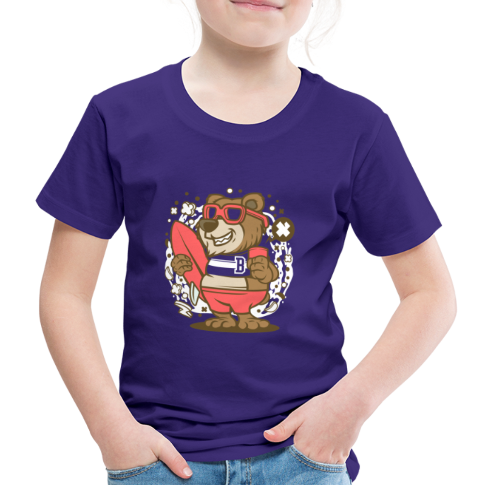 Maglietta Premium per bambini | Spreadshirt | Bear Surfing - viola