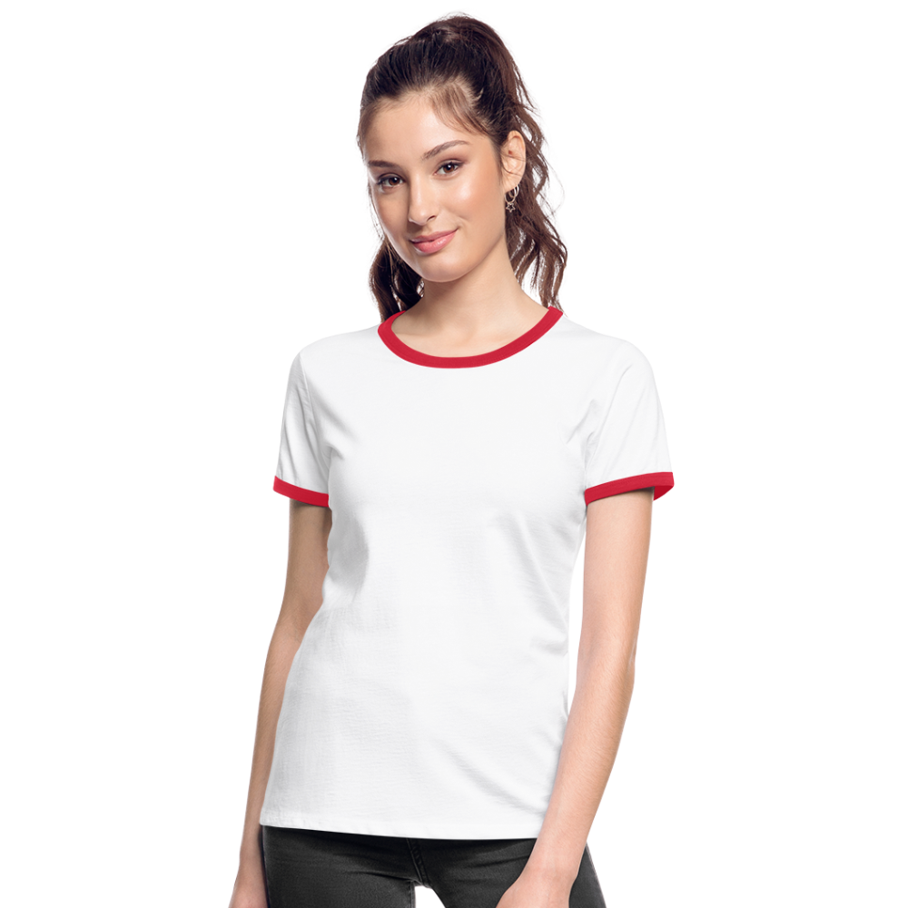 Maglietta Contrast da donna | Spreadshirt - bianco/rosso