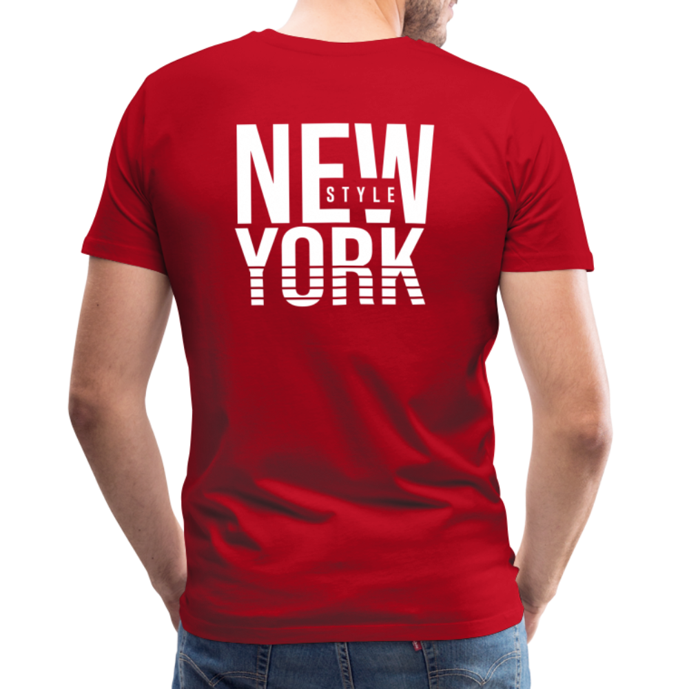 Maglietta Premium da uomo | Spreadshirt | New York Style - rosso