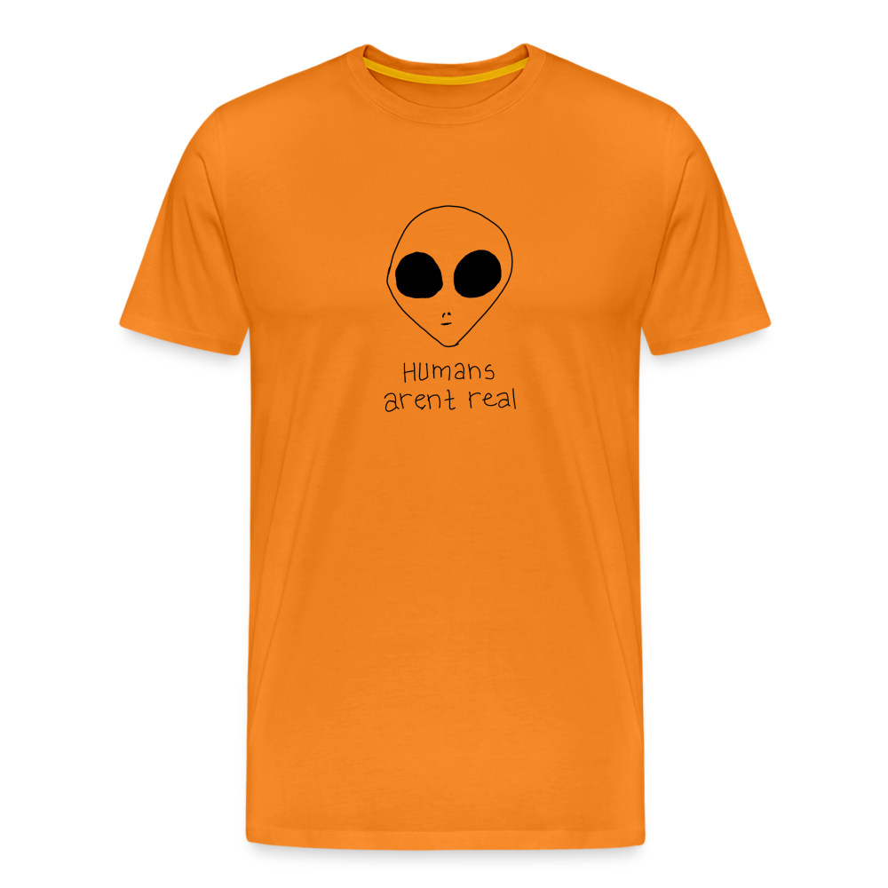 Maglietta Premium da uomo | Spreadshirt | Humans Aren't Real - arancione