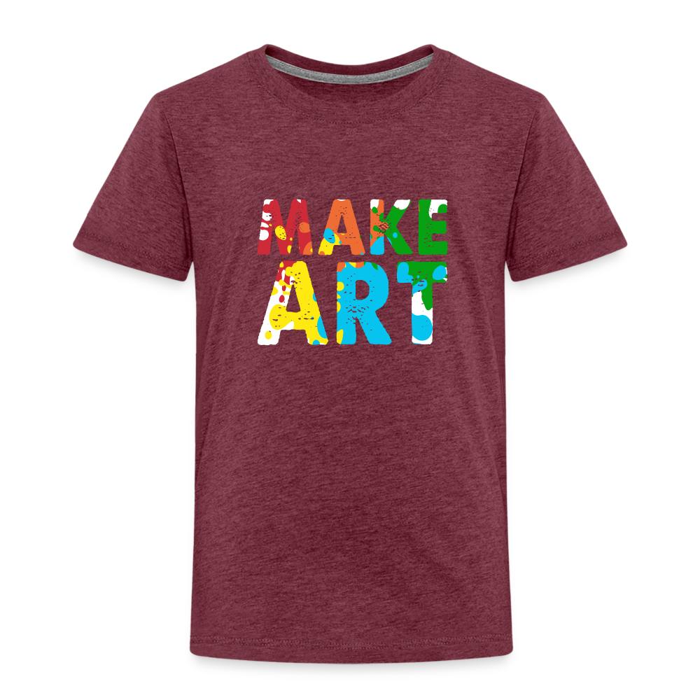 Maglietta Premium per bambini | Spreadshirt | Make Art - rosso bordeaux melange